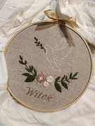 Haft tamborek pamiątka I  Komunii Świętej personalizowany prezent