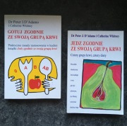 Zestaw książek „Gotuj zgodnie ze swoją grupą krwi” i „Jedz zgodnie ze swoją