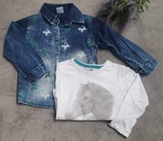 Komplet koszula i bluzka z dl rękawem chłopiec 92