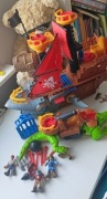 Zestaw XXL Imaginext statek piracki Rekin+ krokodyl dużo elementów