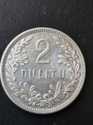 Litwa 2 lity 1925 rok ( Ag )
