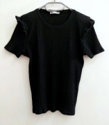 Bluzka czarna prążek roz.xl wymiary opis firmy Zara