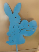 Zając wielkanocny duży 40 cm  niebieski