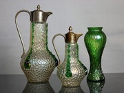 Karafka szklana w metalowej oprawie, Wilhelm Kralik Sohne, Secesja