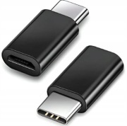 Adapter Przejściówka Micro USB - USB typu C Czarny GSM1001B