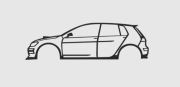 Volkswagen Golf R GTI obrys na ścianę 60x18 druk 3D, prezent dla fana marki