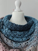 Chusta azurowa szydełko rękodzieło handmade jakość