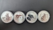 1 oz srebro 999 Quokka zestaw 4 monet 2020 2021 2022 2023