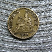 Francja 1 Frank 1924r - ( Bon Pour )