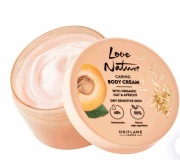 Pielęgnujący krem do ciała Love Nature z organicznym owsem i morelą