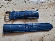 Pasek do zegarka 22mm – skórzany niebieski