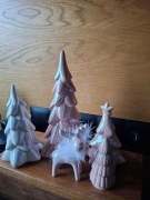 CHOINKI PERŁOWY RÓŻ PERŁOWY BIAŁY RENIFER 5 SZT KOMPLET JAK HOME&YOU