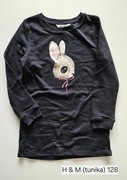 Tunika - bluza z królikiem - H&M - rozmiar 128