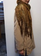 Damski płaszczyk 40 wiosenny L/XL cienki plus apaszka