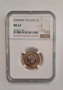 2 złote 2005 - MS 67 - NGC - druga MAX NOTA