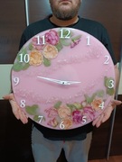 Duży okrągły zegar ścienny 50 cm z żywicy epoksydowej 