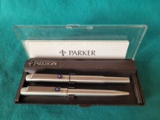 PARKER 25 Blue Pióro i długopis Stalówka F VINTAGE 1975-94 Super stan