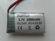 Akumulator LiPo 3,7V, 1000mAh, z wtyczą MX2.0, 16g, NOWY, 952540 OLNYLO