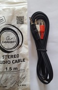 Jack 3.5mm - Cinch - rca kabel - 1.5 metra 