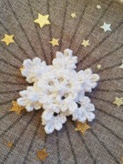 Śnieżynki 3D puchate na szydełku ozdoba na choinke Boże Narodzenie Święta