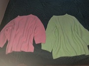 Bluzka moherowa różowa i seledynowa