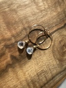 Kolczyki złote z kamieniem księżycowym