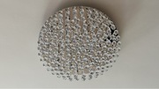 Lampa sufitowa z kryształami. Plafon z prawdziwymi kryształami.