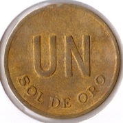 PERU 1 sol de oro 1975, KM# 266.1, XF