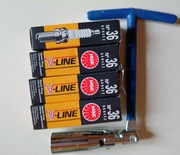 4x ŚWIECA ZAPŁONOWA+ klucz do świec NGK V-LINE36 BKR5EZ 6714
