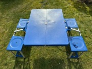 Stół turystyczny, ławka turystyczna w walizce