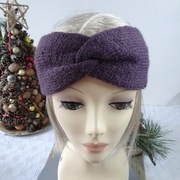 Opaska na głowę, fioletowa opaska, rękodzieło