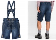 BONPRIX _LZ IU6 SPODENKI JEANSOWE Z SZELKAMI _/ 52