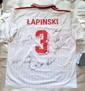 9 AUTOGRAFÓW Tomasz Łapiński ORYGINALNA koszulka Widzew 1997/1998 LM