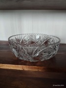 Misa kryształowa PRL 23 cm, bogato szlifowana, vintage