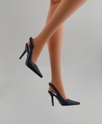 Buty dla lalki Barbie szpilki czarne.