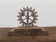 Jelenia Góra Kowary 1961 Modernistyczna Ciężka Statuetka z Dedykacją Prl