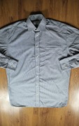 Koszula Bosweel r. 39 biało-szara w paski męska bawełniana dł rękaw classic