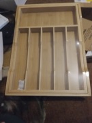 ORGANIZER NA SZTUĆCE BAMBUS ROZSUWANY WKŁAD SZUFLADY 8 PRZEGRÓD REGULOWANY