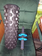 Zestaw wałek do masażu i  roller na kółkach  do ćwiczeń 