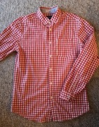 Koszula kratka męska czerwona kremowa M 38 24 hm 
