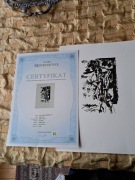 P. Picasso lata 70 litografia certyfikat galeri Quintessence