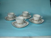 WAWEL Filiżanki z podstawkiem 4szt.