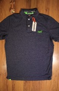 Polo Superdry r. 2XL męskie szare bawełniane kr rękaw nowe z metką 