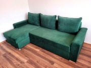 Sofa narożnik DRITTO nowa Z DOSTAWĄ w 24h i montażem zieleń butelkowa