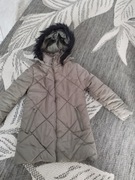 Ciepły zimowy płaszcz khaki 116