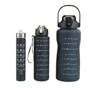 ZESTAW 3 BUTELEK NA WODĘ BIDONY 0.3L 1L 2L