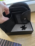 Skórzany portfel damski czarny rozkładany rfid mały KOCHMANSKI