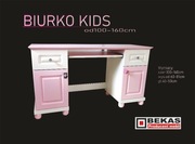 Biurko KIDS Małej Księżniczki Białe Różowe PINK BEKAS Dąb Producent Mebli