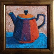 Imbryczek.. obraz akrylowy 10x10 miniatura imbryk naczynia kuchnia