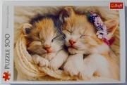 Puzzle Trefl Śpiące kotki 500 el.